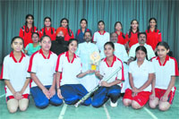 The victorious St. Xaviers softball team. A Tribune photograph