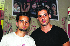 Members of the band Beat Shufflers Aditya Tikko (left) and Shoaib Kazmi.