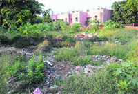 An approved site for the construction of an underground reservoir at Sector 29 in Chandigarh. 