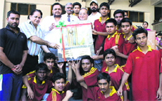 The Constancia School team that won the 5th Rohitash Singh Memorial Inter-School Boys' Super 8 a side Cricket Tournament in Dehradun on Saturday. 