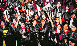 Students of the National Institute of Pharmaceutical Education and Research (NIPER) in a jubilant mood at their annual convocation in Mohali on Saturday. As many as 308 students were awarded degrees by Member of Parliament Dr MS Gill