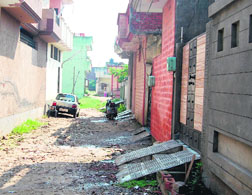 A view of an illegal colony