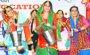 Students of the Lala Lajpat Rai Institute of Nursing Education present a cultural show at the institutes first convocation on Sunday.