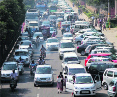 The absence of proper parking space makes traffic snarls a daily affair outside Government Women College and Presentation Convent School in Jammu.