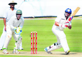 Yuvraj Singh makes a grand comeback as he hits a century for North Zone against Central Zone in the Duleep Trophy semfinals in Hyderabad on Sunday.