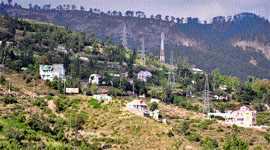 A view of Kud town where the land rates have decreased considerably due to the construction of the Chenani-Nashri tunnel.