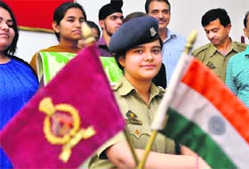 Tanima Dutta at the police control room in Jammu on Wednesday