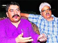 Jeetendra Ramprakash (left), founder of the Sadho Films Project, in Jalandhar