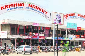 Booths at the Krishna Market in Sector 41, Chandigarh