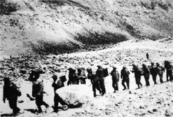  Troops of 13 Kumaon march to their positions at Rezang La in 1962
