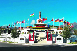 The war memorial at Tawang