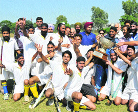 MAM College team celebrate win in Jammu on Thrusday.