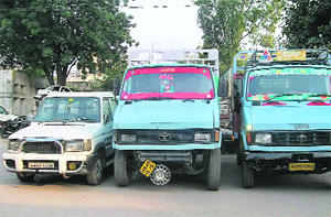 The recovered vehicles. 