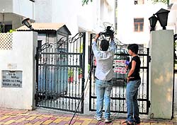 The house of Lt Gen Tejinder Singh in New Delhi where the CBI conducted raids on Saturday