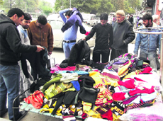 Sale of woollens has picked up as rain lashed Kupwara on Saturday. 
