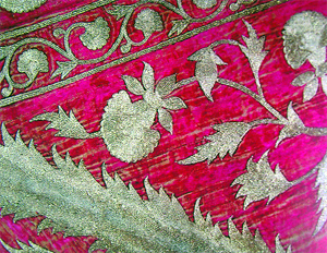 Details of embroidered panel the Shahi Lal Dera from Jodhpur