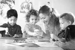 Instead of rote learning, the emphasis is to let the child gather and collate information.