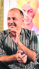 Manish Sisodia in Ludhiana. 