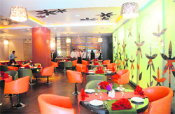 The newly opened restaurant at Shivalik View 	Photo: S Chandan
