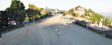 A view of the Ridge in Shimla