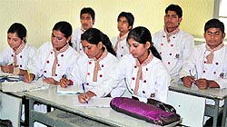 Youth from Udhampur and adjoining areas attend a training class under the Hunar-se-Rozgar scheme