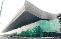 An outer view of Shri Guru Ram Dass Jee International Airport in Amritsar. A Tribune photograph