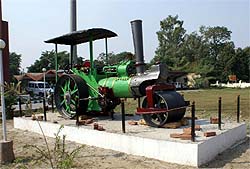 An over 100-year-old roadroller now adorns the premises of the DRM office in Ferozepur