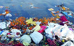 Polythene bags scattered all around
