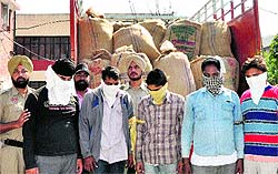 The drug peddlers who were arrested by the Jalandhar (rural) police on Sunday
