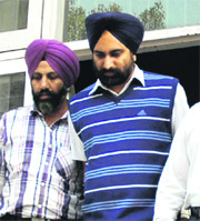 Sarabhdyal, the personal assistant of former Minister Gulzar Singh Ranike, being produced in court.