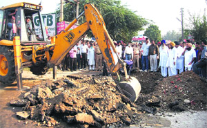 Rescue operation in progress at the mishap site.