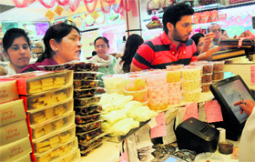 Sweets have become costlier by 15 to 20 per cent this festival season.