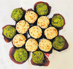 with dry fruit fillings and chocolate coatings. 