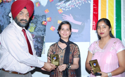 The winners of various competitions at the techno-cultural fest organised by the PTUGZS Campus being presented their awards in Bathinda on Tuesday. A Tribune photograph