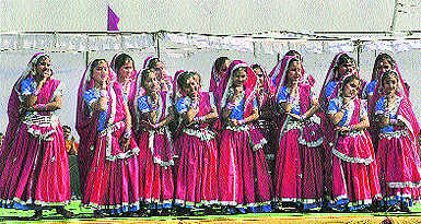Students of Innocent Hearts School participate in the annual function Euphoria 2012 in Jalandhar on Tuesday.