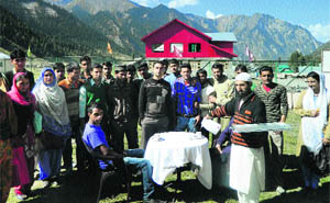 Youth being trained by the Institute of Hotel Management, Srinagar, in the Gurez valley.