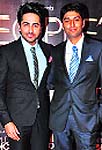 Ayushmann Khurrana(L): The newbie is making his presence felt at events and he does look neat in a suit!