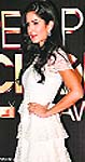 Katrina Kaif: The tall beauty sticks to her doll-like sense of fashion in this lacy tiered dress. 