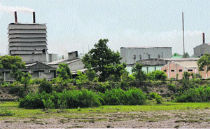 Smoke billows from an industrial unit in Samba district. 