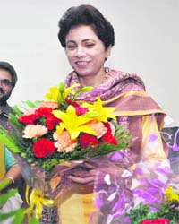 Kumari Selja takes charge as the Union Minister for Social Justice & Empowerment in New Delhi on Wednesday