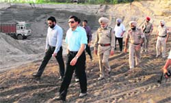 The Amritsar District Administration conducts a surprise raid for checking illegal mining at various villages falling in the periphery of the Ajnala Sub-Division.