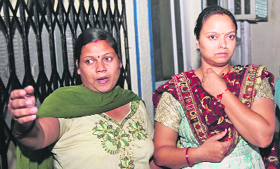 Chanchal and Renu Rana, who were robbed at gunpoint in Sector 4, Panchkula, on Thursday.