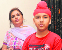 Gurnam Singh at his residence at Phase 10, Mohali, on Friday.