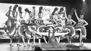 Famous dance and entertainment troupe from Paris Moulin Rouge performs during a special preview in Gurgaon on Friday