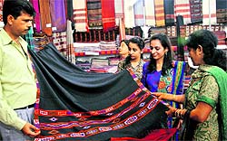 Woollen shawls are a major draw