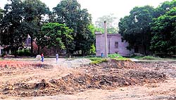 A view of the excavation site at Ram Bagh in Amritsar.