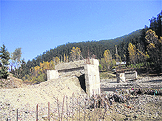 A view of the incomplete Kupwara-Lolab bypass road. 