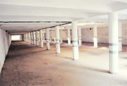 A parking lot in Sector 17.