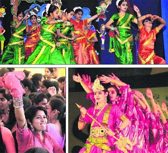 Cultural feast (Clockwise from top) Students of Gurukul School present classical dance during their annual prize distribution function. Students of MGN Public School, Adarsh Nagar, showcase women power through their mythological dance performance at their annual prize distribution function. A girl waves her dupatta as she dances to the beats of a song at the college fete in BD Arya Girls College in Jalandhar on Sunday
