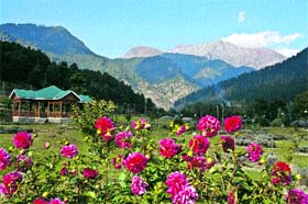 The picturesque Pahalgam is a popular tourist destination.